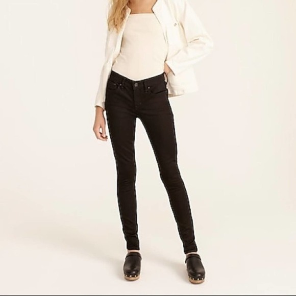 J. Crew 8" stretchy toothpick jean in true black size 24 - Picture 1 of 8